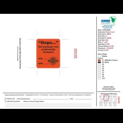 "00Ps" Damaged Product Label 500 Count/Roll 4 Rolls/Case