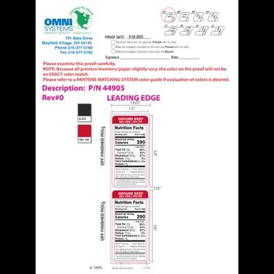 Ground Beef 80% Lean Label 1000 Count/Roll 4 Rolls/Case