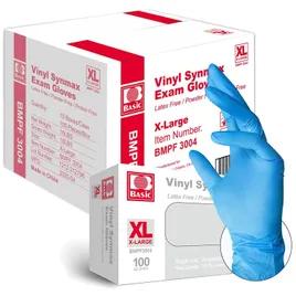 Synmax Gloves XL Blue Vinyl Nitrile Powder-Free Latex Free 100 Count/Box 10 Box/Case