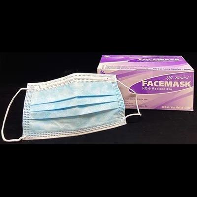 Face Mask Blue 3PLY PP Elastic Ear Loop Latex Free 50 Count/Box