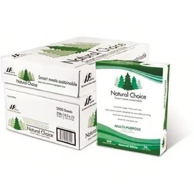 Natural Choice Paper Copy Paper 11X8.5 IN White 92 Bright 500 Count/Pack 10 Packs/Case 5000 Count/Case 40 Cases/Pallet