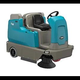 Indoor Outdoor Floor Sweeper 46IN Ride-On Compact 2-Stage HEPA Filter Battery 1/Each