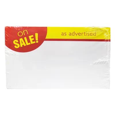 On Sale As Advertised Sign 3.5X5.5 IN Red 1/Pack