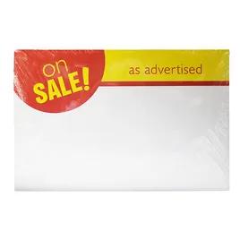 On Sale As Advertised Sign 7X11 IN Red 1/Pack