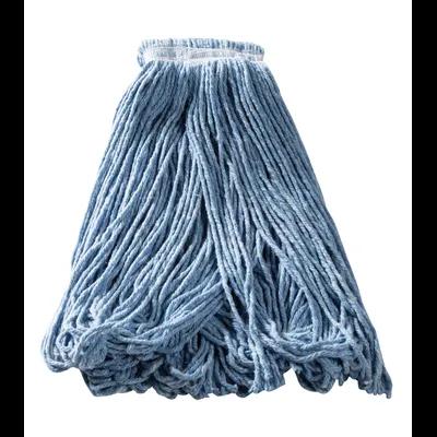 Mop Head Large (LG) 24 OZ Blue Cotton Synthetic Blend Loop End Launderable Universal Headband 1/Each