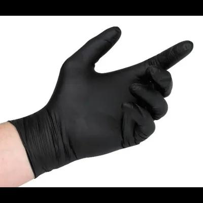 Examination Gloves Large (LG) Black Nitrile Powder-Free 100/Box