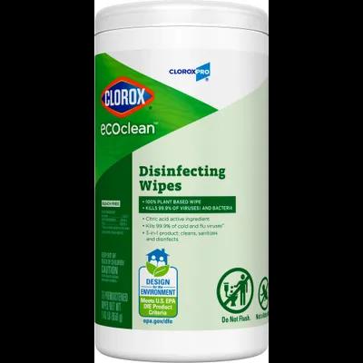 Clorox® EcoClean™ Disinfectant Wipe 75 Count/Pack 6 Packs/Case