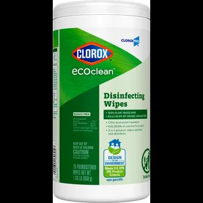 Clorox® EcoClean™ Disinfectant Wipe 75 Count/Pack 6 Packs/Case