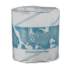 Optima Toilet Paper & Tissue Roll 4X3.4 IN 1PLY 1000 Count/Roll 96 Rolls/Case