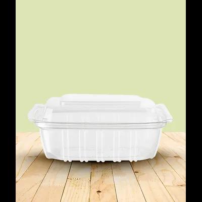 Loaf Hinged Container 9.3X6.75X2.1875 IN PET Clear Rectangle 250/Case