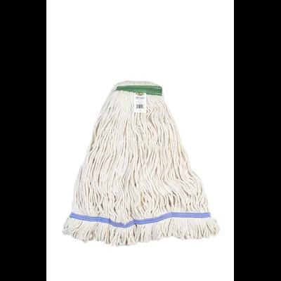 Mop Head Large (LG) White Cotton Blend (80% Cotton, 20% Polyester) 1IN Narrow Headband Looped 1/Each