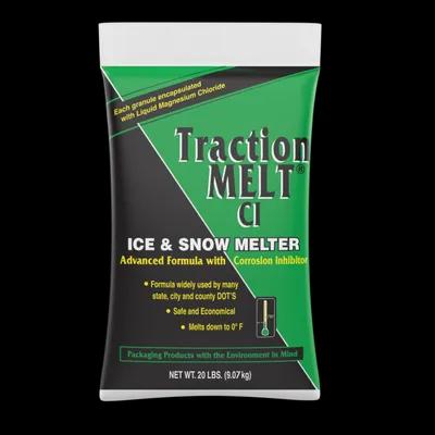 Traction Melt CI® Ice Melt 20 LB Sodium Chloride SWI20 Corrosion Inhibitor Granules 120 Count/Case