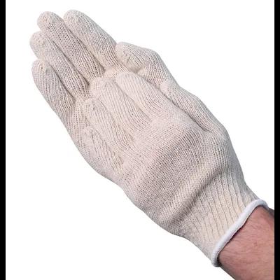 Gloves Ladies Natural Polyester Cotton String Knit 25 Count/Pack 12 Packs/Case 300 Count/Case