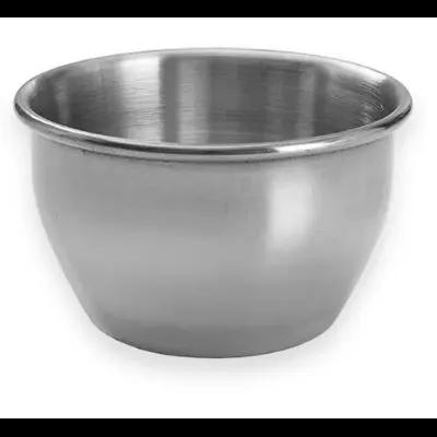 Sauce Dish 8 OZ Stainless Steel Silver Round Dishwasher Safe 1/Each