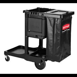 Executive Series Janitorial Cleaning Cart 46X21.8X38.4 IN Black Gray Plastic Traditional Executive 1/Case