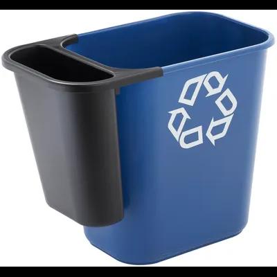 Recycling 1-Stream Trash Can 10.6X7.3X11.7 IN 5 QT Black Resin 1/Each