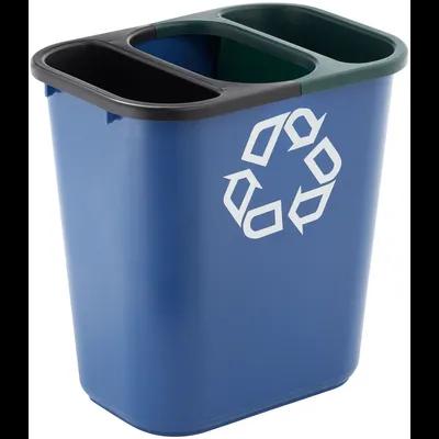 Recycling 1-Stream Trash Can 10.6X7.3X11.7 IN 5 QT Black Resin 1/Each