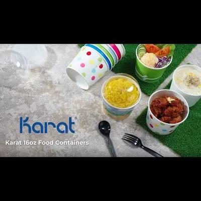 Karat® Lid Flat 4.4 IN PP Clear Round For 16 OZ Container 1000/Case