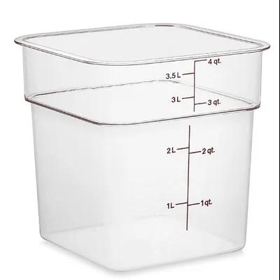 Food Storage Container 7.25X7.25X3.875 IN 2 QT Clear Square PC 1/Each