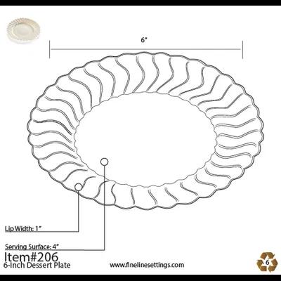 Plate 6 IN Plastic Black 180/Case