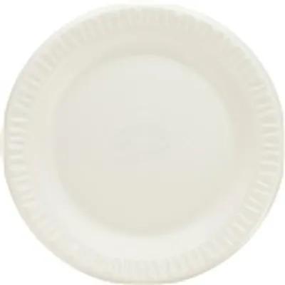 Dart® Quiet Classic® Plate 7 IN Polystyrene Foam White Round Laminated 1000/Case