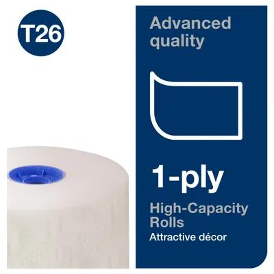 Tork Toilet Paper & Tissue Roll T26 3.75X3.77 IN 625 FT 1PLY White High Capacity Embossed 2000 Sheets/Roll 36 Rolls/Case