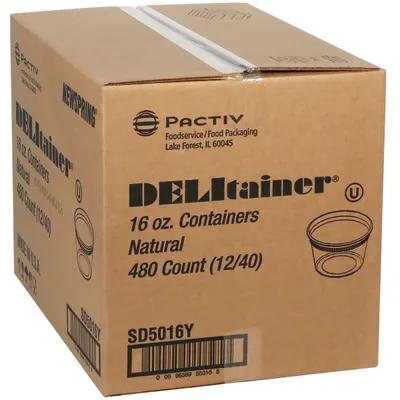 Deli Container Base 16 OZ PP Clear 480/Case