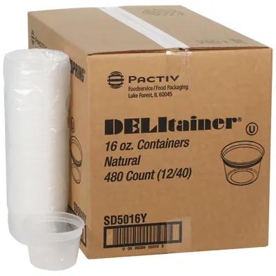 Deli Container Base 16 OZ PP Clear 480/Case