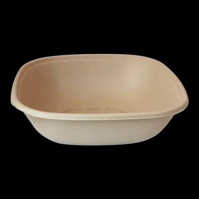 Bowl 48 OZ Bamboo Plant Fiber Natural Square Freezer Safe 400/Case