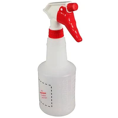 Spray Alert® Spray Bottle & Trigger Sprayer 24 FLOZ Plastic Clear Red White 3/Pack