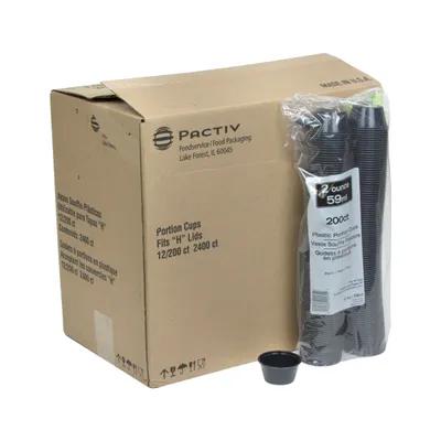 Souffle & Portion Cup 2 OZ HIPS OPS Black 2400/Case