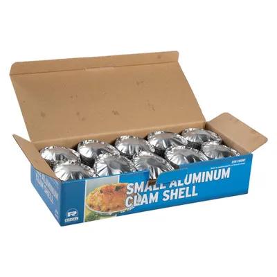 Take-Out Container Base Small (SM) Aluminum Silver 250 Count/Pack 8 Packs/Case 2000 Count/Case