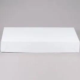 Cake Box Full Size 28X18X5 IN Paperboard White 1-Piece 25/Bundle