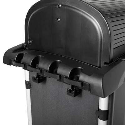 Janitorial Cleaning Cart & Bag 48.25X22X53.5 IN Black Plastic High Security 1/Each
