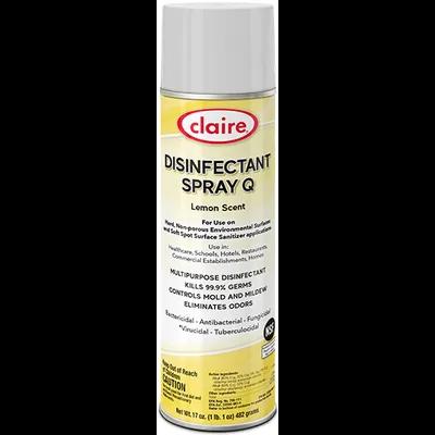 Claire Lemon Disinfectant 17 FLOZ Spray 12/Case