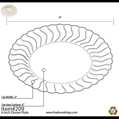 Plate 9 IN Plastic Black 180/Case