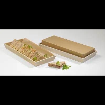 Lid Flat 12.2X12.2X2.36 IN Paper Kraft Square For Container 10 Count/Pack 5 Packs/Case 50 Count/Case