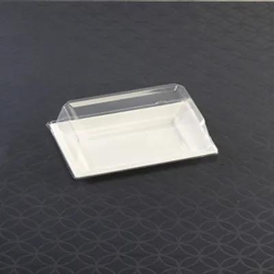 Lid Dome 8 IN PET Rectangle For Plate Unhinged 120/Case