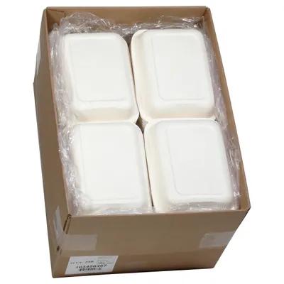 Pressware® Take-Out Container Base 6.59375X8.75X1.625 IN Paperboard White Brown Oblong 250/Case