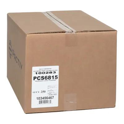 Pressware® Take-Out Container Base 6.59375X8.75X1.625 IN Paperboard White Brown Oblong 250/Case