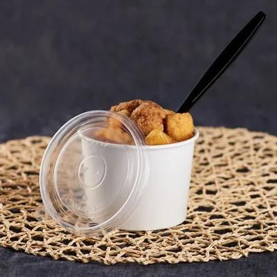 Karat® Lid Flat 3.78 IN PP White Round For 6-10 OZ Container 1000/Case