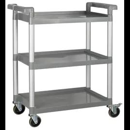 Utility Cart 32X16.125X36.75 IN Gray Plastic 3-Tier 1/Each