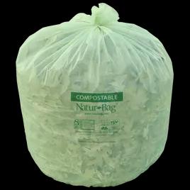 Compostable Liner 54X59 IN 96 GAL Green Plastic 0.9MIL 60/Case