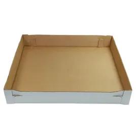 Cake Box 18X18X7 IN Corrugated Paperboard White Square 2-Piece 25/Bundle