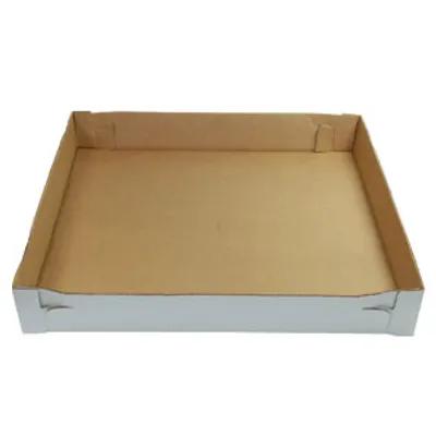 Cake Box 18X18X7 IN Corrugated Paperboard White Square 2-Piece 25/Bundle