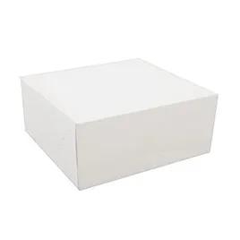 Easy Lock Cake Box 12X12X5.5 IN SUS Paperboard CRB White Square Lock Corner 1-Piece 100/Bundle