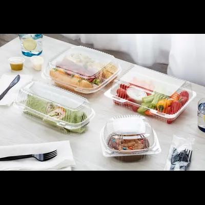 Take-Out Container Hinged With Dome Lid 8X8X2.9 IN OPS Clear Square 200/Case