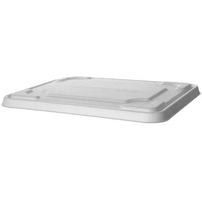 Regalia Lid Flat 13X10X3 IN Sugarcane White Rectangle For Container 200/Case