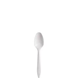 Dart® Style Setter® Teaspoon 5.9 IN PP White Medium Weight Microwave Safe 1000/Case