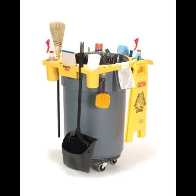 Brute® Rim Caddy 32.82X7.32X27.46 IN Yellow Resin 44 Gallon Standard 4 Compartment 1/Each